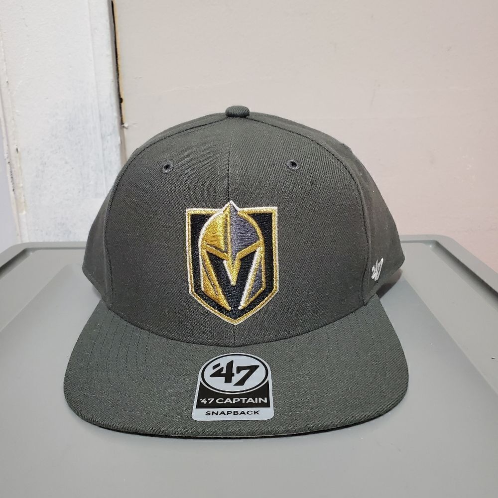 Vegas Golden Knights NHL '47 Brand Gray Adjustable Captain Snapback Hat cap NWT